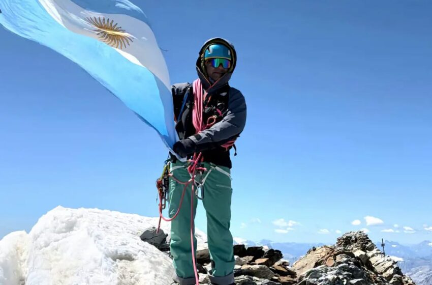  MATIAS CAMPISSI HIZO CUMBRE EN LOS ALPES SUIZOS